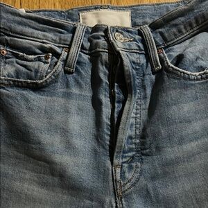 Mother Superior Tripper I Confess. Button fly, frayed hem.